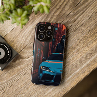 Toyota Supra MK-V Street Life-Dual Layer Ultra Tough Phone Case iPhone 16 Pro Glossy Printify by The Night Shift Automotive Apparel