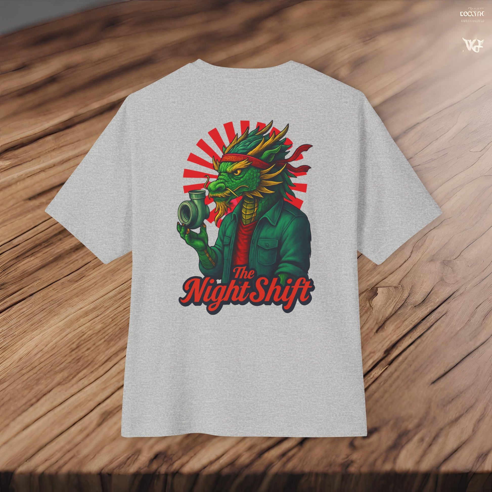 Good Vibes Dragon-Premium, Ultra Soft Unisex Oversized Boxy Tee Printify by The Night Shift Automotive Apparel