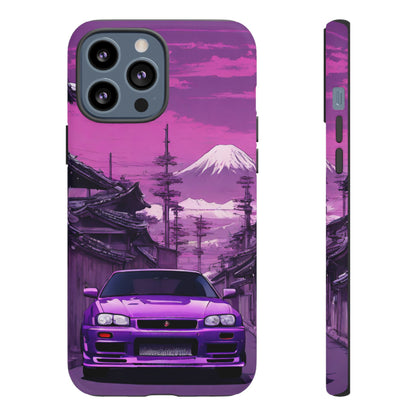 Nissan Skyline R34 Mt Fuji-Dual Layer Ultra Tough Phone Case Printify by The Night Shift Automotive Apparel