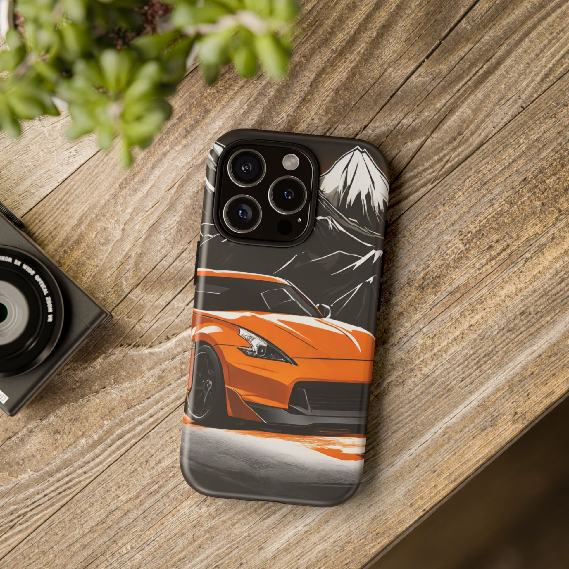 Nissan 370Z Mt Fuji-Dual Layer Ultra Tough Phone Case iPhone 16 Pro Matte Printify by The Night Shift Automotive Apparel