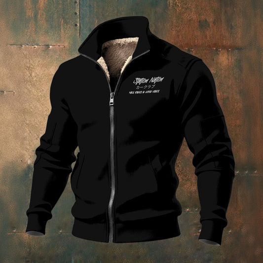 Station Nation - Men's Thick Knit Fleece Jacket Yoycol by The Night Shift Automotive Apparel