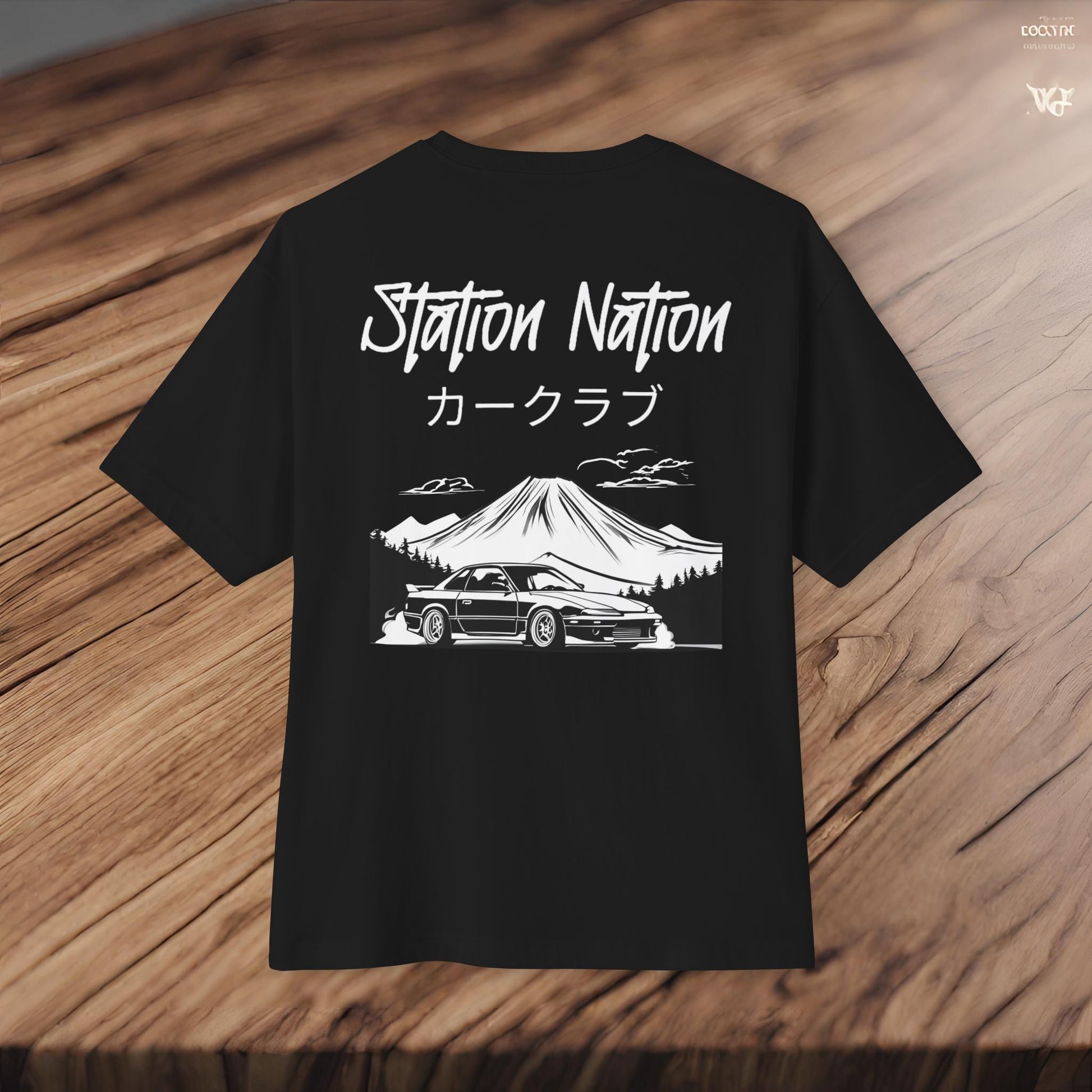 Station Nation-Premium, Ultra Soft Unisex Oversized Boxy Tee Printify by The Night Shift Automotive Apparel