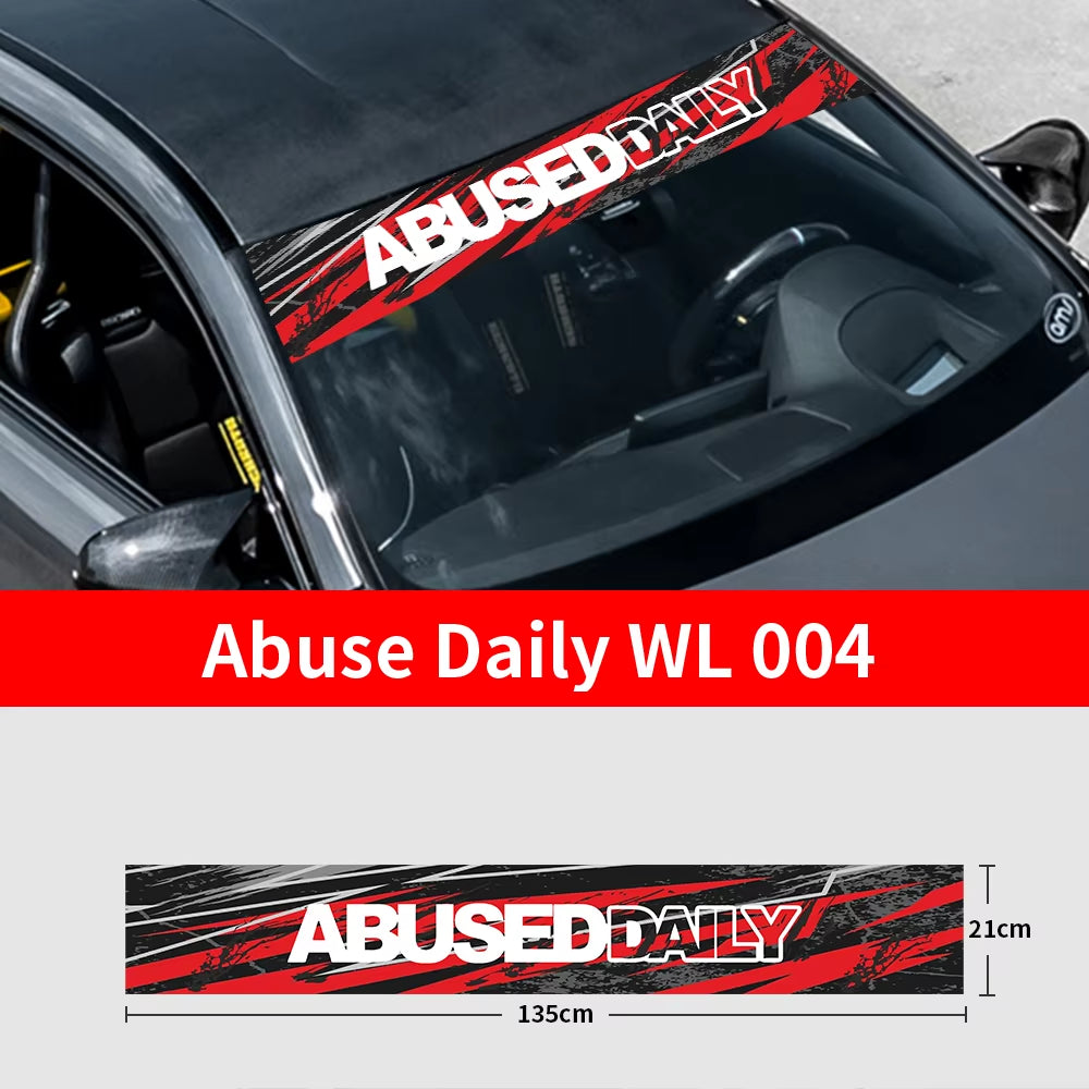 Abuse Daily Windscreen Banner Decal