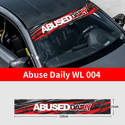 Abuse Daily Windscreen Banner Decal