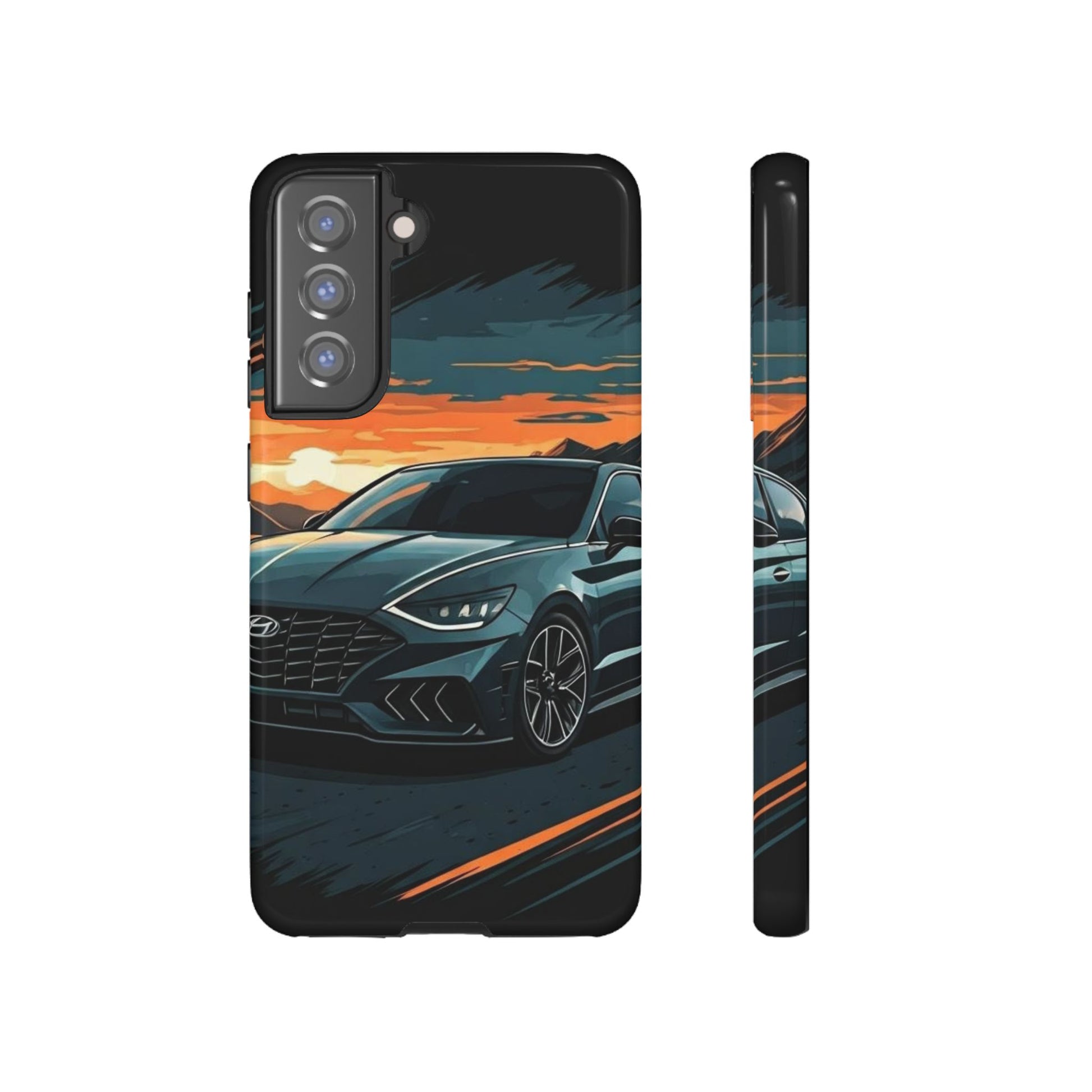 Hyundai Sonata-Sunset Drive-Dual Layer Ultra Tough Phone Case Printify by The Night Shift Automotive Apparel