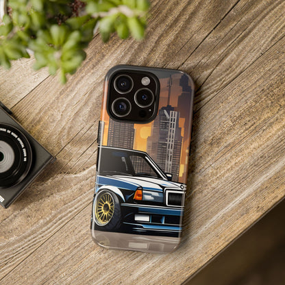 Mercedes Benz 190e Evo-Dual Layer Ultra Tough Phone Case iPhone 16 Pro Glossy Printify by The Night Shift Automotive Apparel