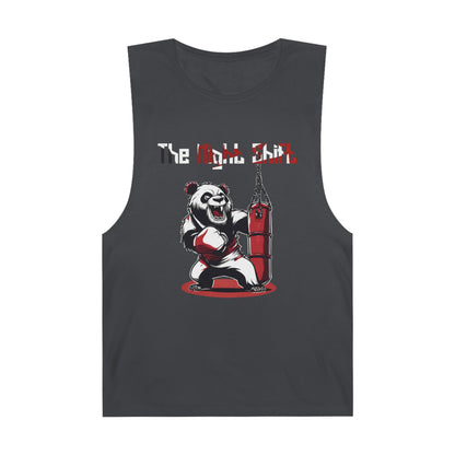 Boxing Panda - Premium Unisex Barnard Tank Top Coal Printify by The Night Shift Automotive Apparel