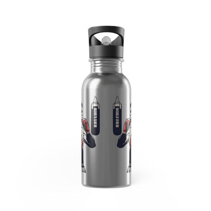 Stainless Steel Water Bottle With Straw, 20oz Printify by The Night Shift Automotive Apparel