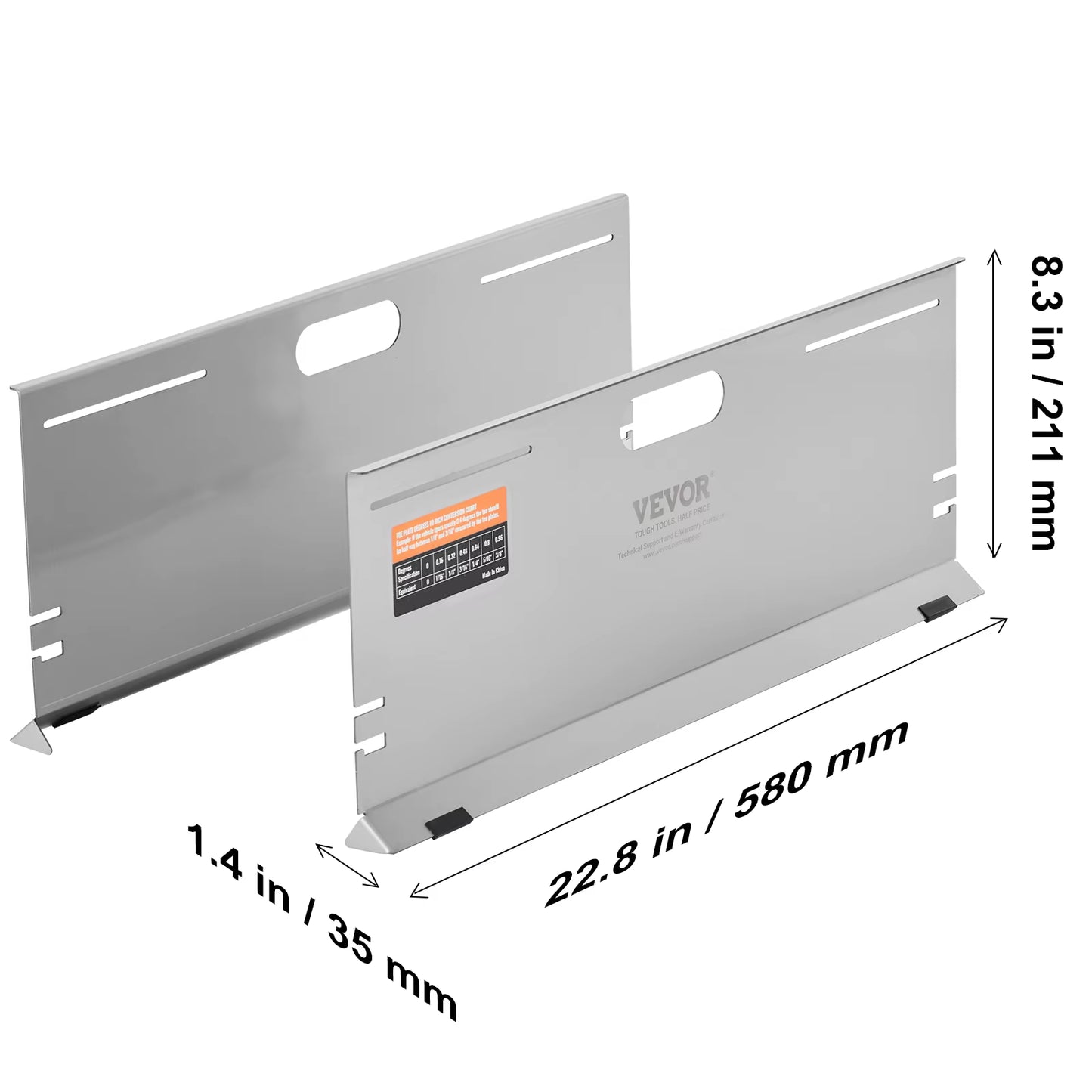 VEVOR Stainless Steel Toe Plates-Wheel Alignment Tool 2-Pack On Floor Wheels On (No Digital Display) The Night Shift Performance Street Gear by The Night Shift Automotive Apparel