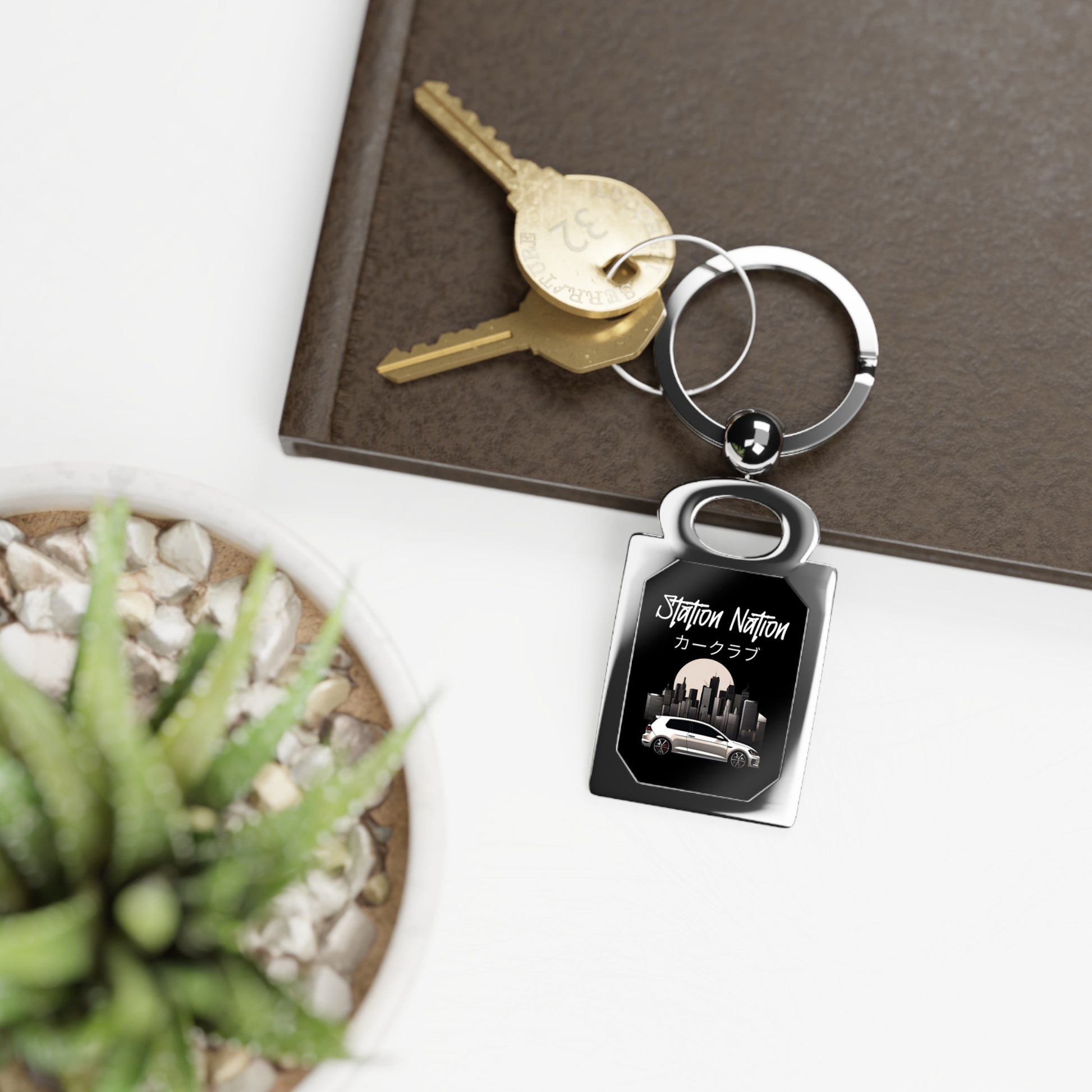 Station Nation Keychain Printify by The Night Shift Automotive Apparel