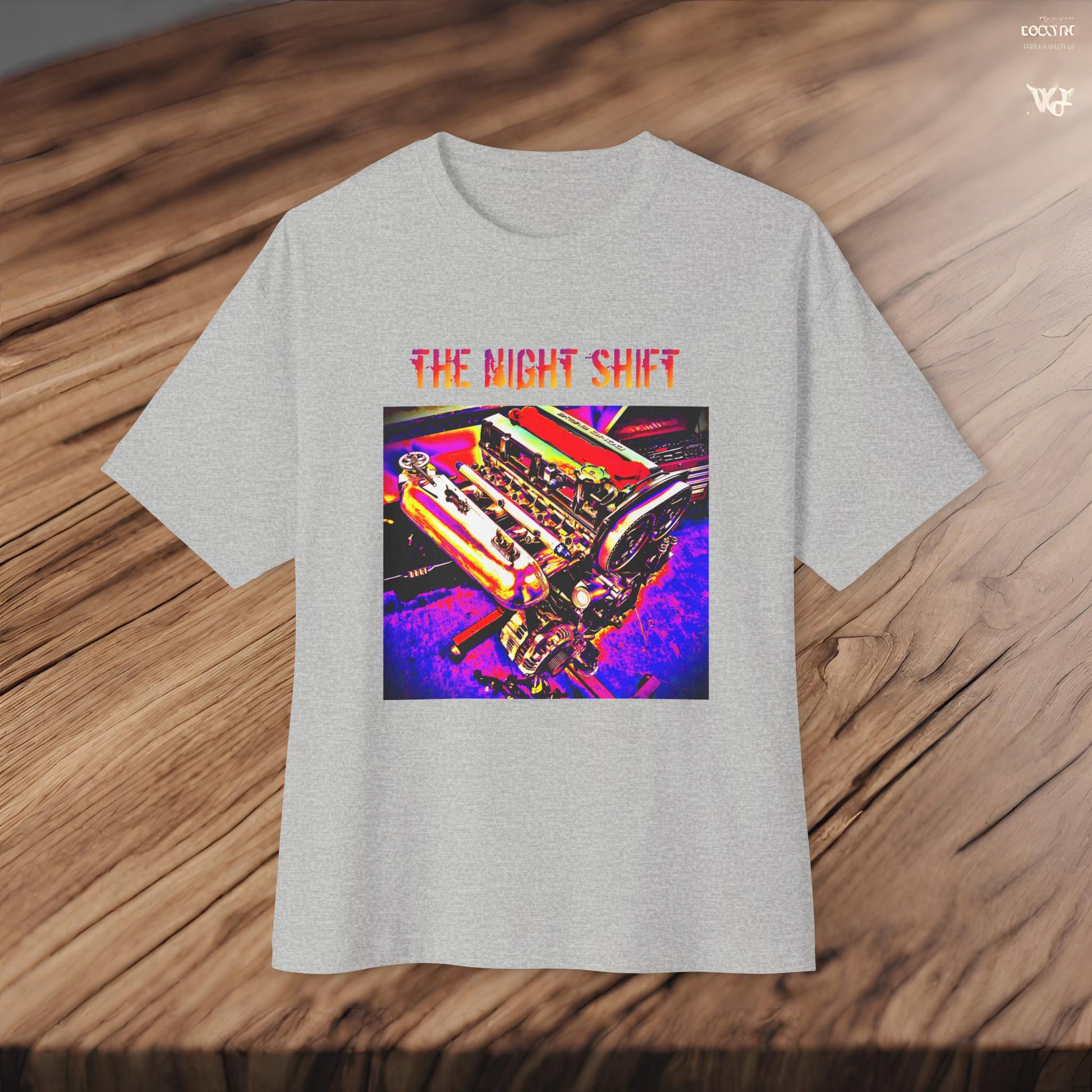 4G63 Synthwave-Premium, Ultra Soft Unisex Oversized Boxy Tee Printify by The Night Shift Automotive Apparel