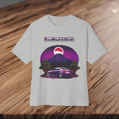 Infiniti G37 Coupe Mt Fuji-Premium, Ultra Soft, Unisex Oversized Boxy Tee Printify by The Night Shift Automotive Apparel