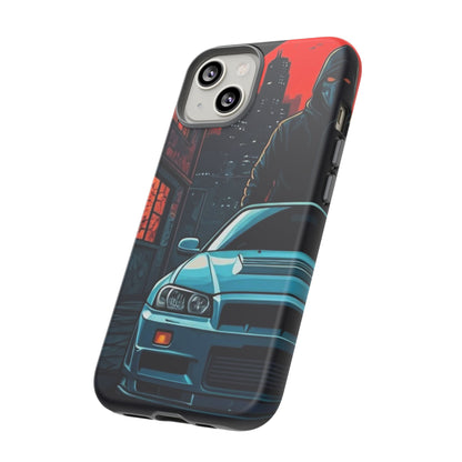 Nissan Skyline R34 Street Life-Dual Layer Ultra Tough Phone Case Printify by The Night Shift Automotive Apparel