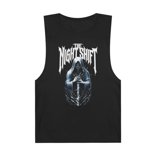 The Night Shift Reaper - Premium Unisex Barnard Tank Top Black Printify by The Night Shift Automotive Apparel