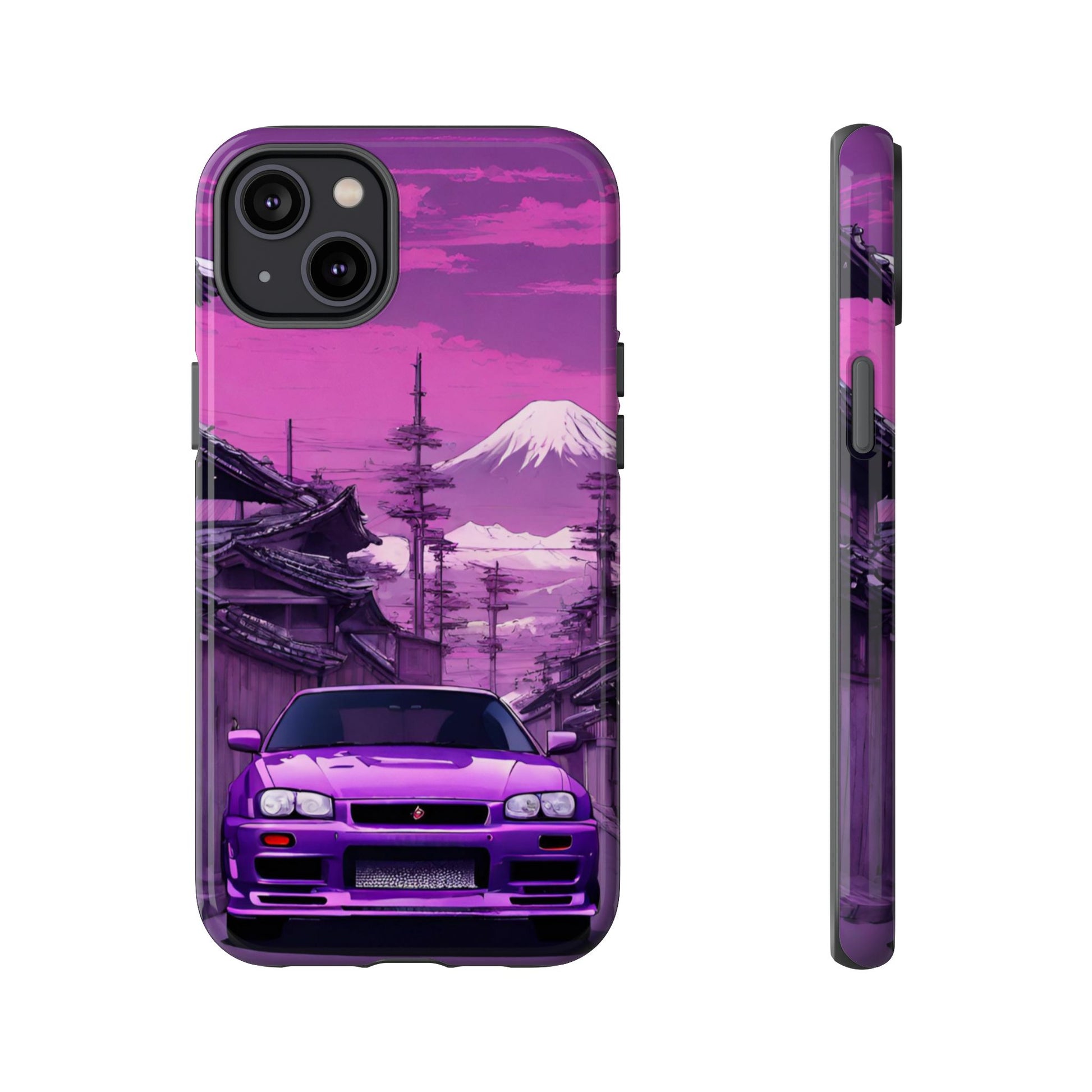 Nissan Skyline R34 Mt Fuji-Dual Layer Ultra Tough Phone Case Printify by The Night Shift Automotive Apparel