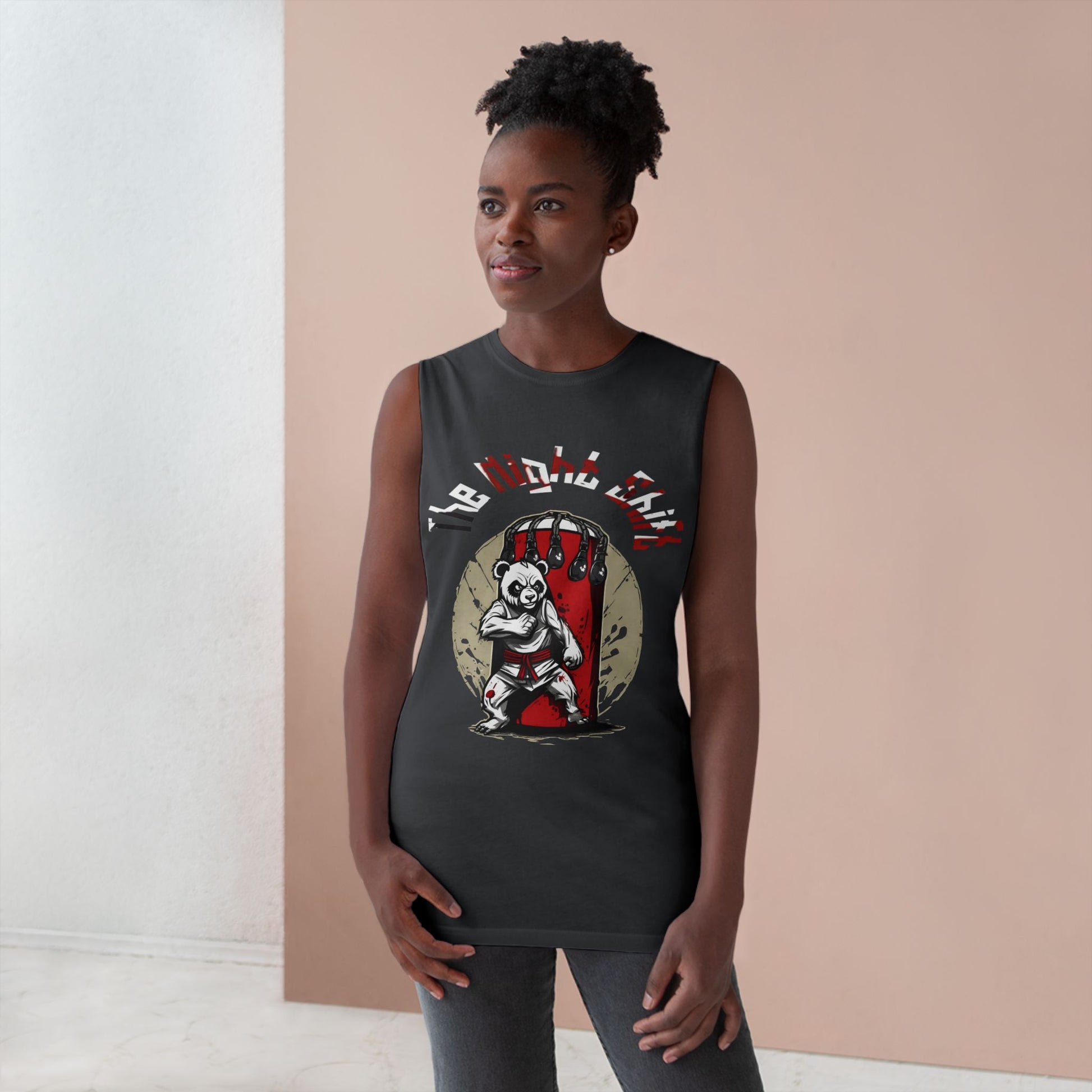 Karate Panda - Premium Unisex Barnard Tank Top Printify by The Night Shift Automotive Apparel