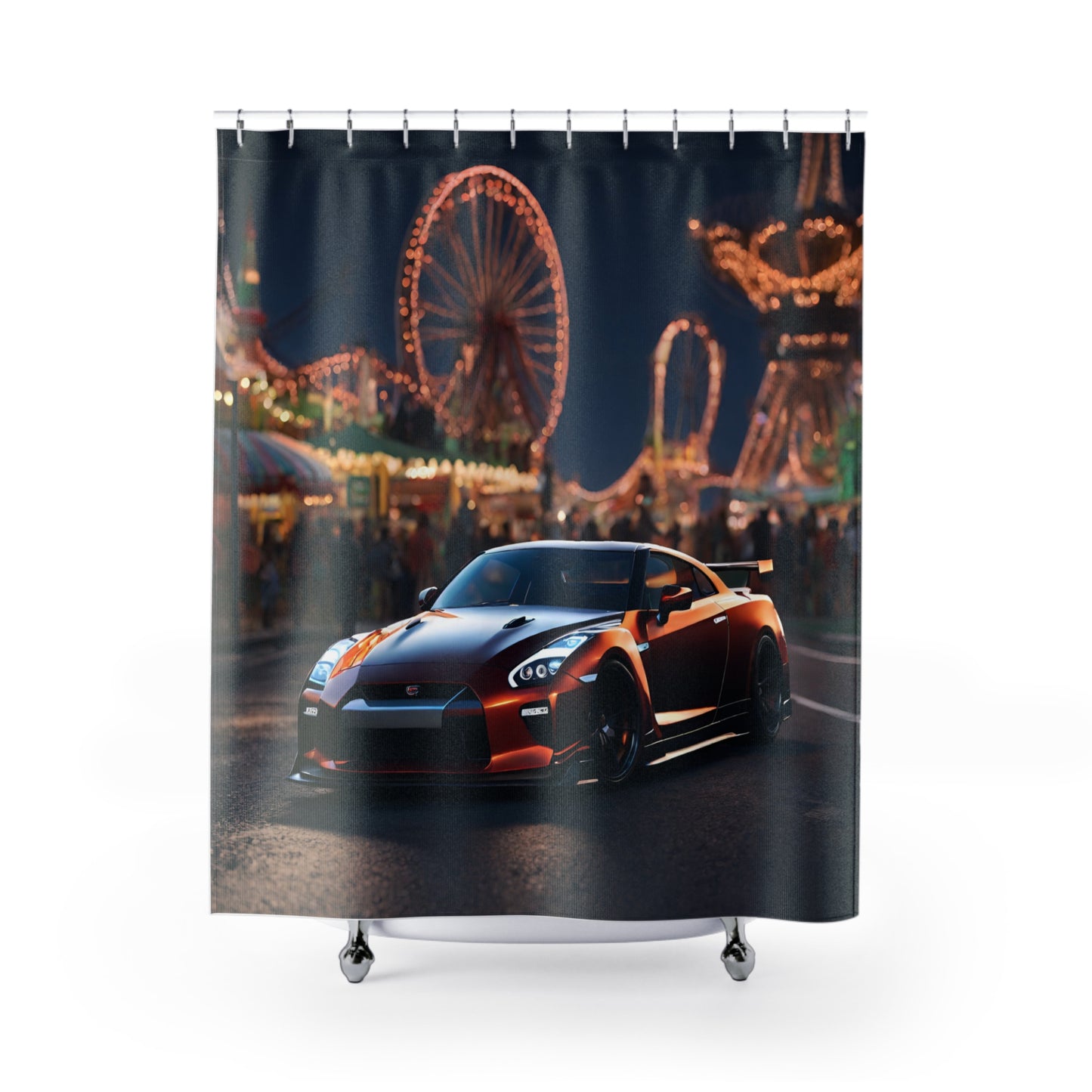 Shower Curtains 71" × 74" Printify by The Night Shift Automotive Apparel