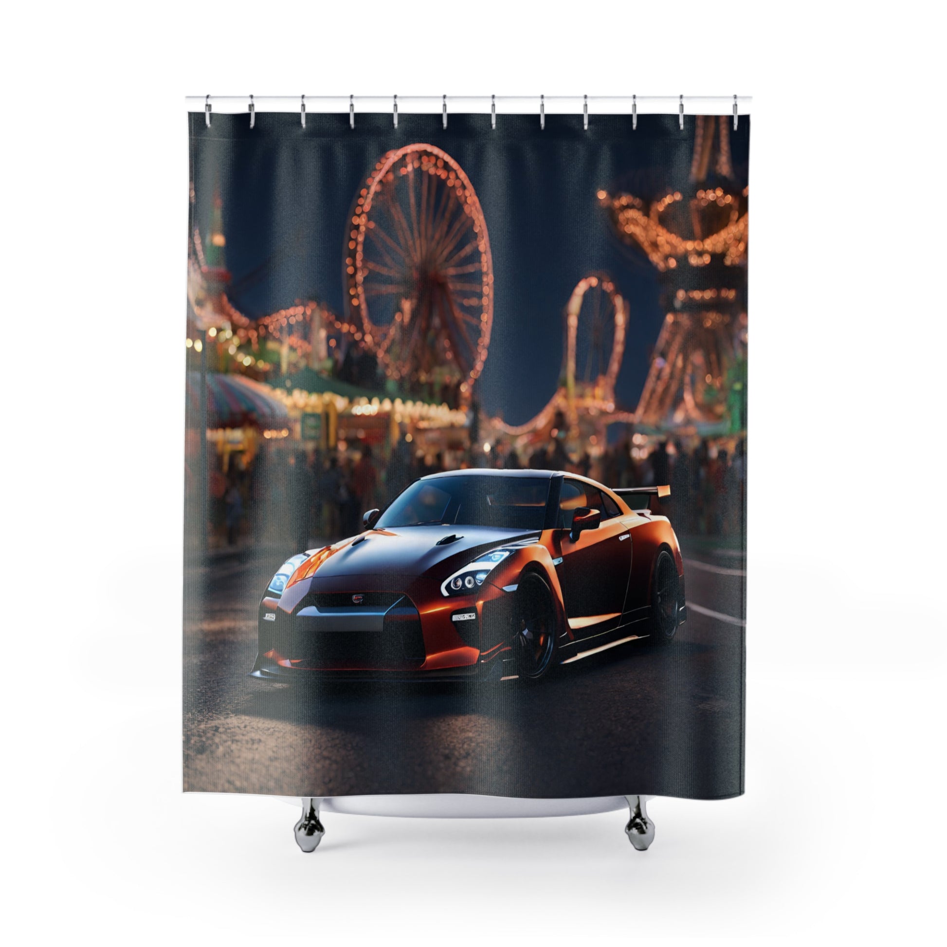 Shower Curtains 71" × 74" Printify by The Night Shift Automotive Apparel