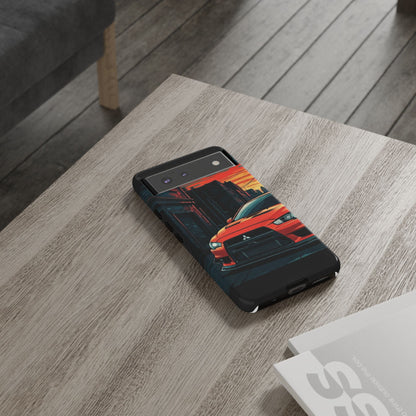 Mitsubishi Evo X Street Life-Dual Layer Ultra Tough Phone Case Google Pixel 6 Glossy Printify by The Night Shift Automotive Apparel