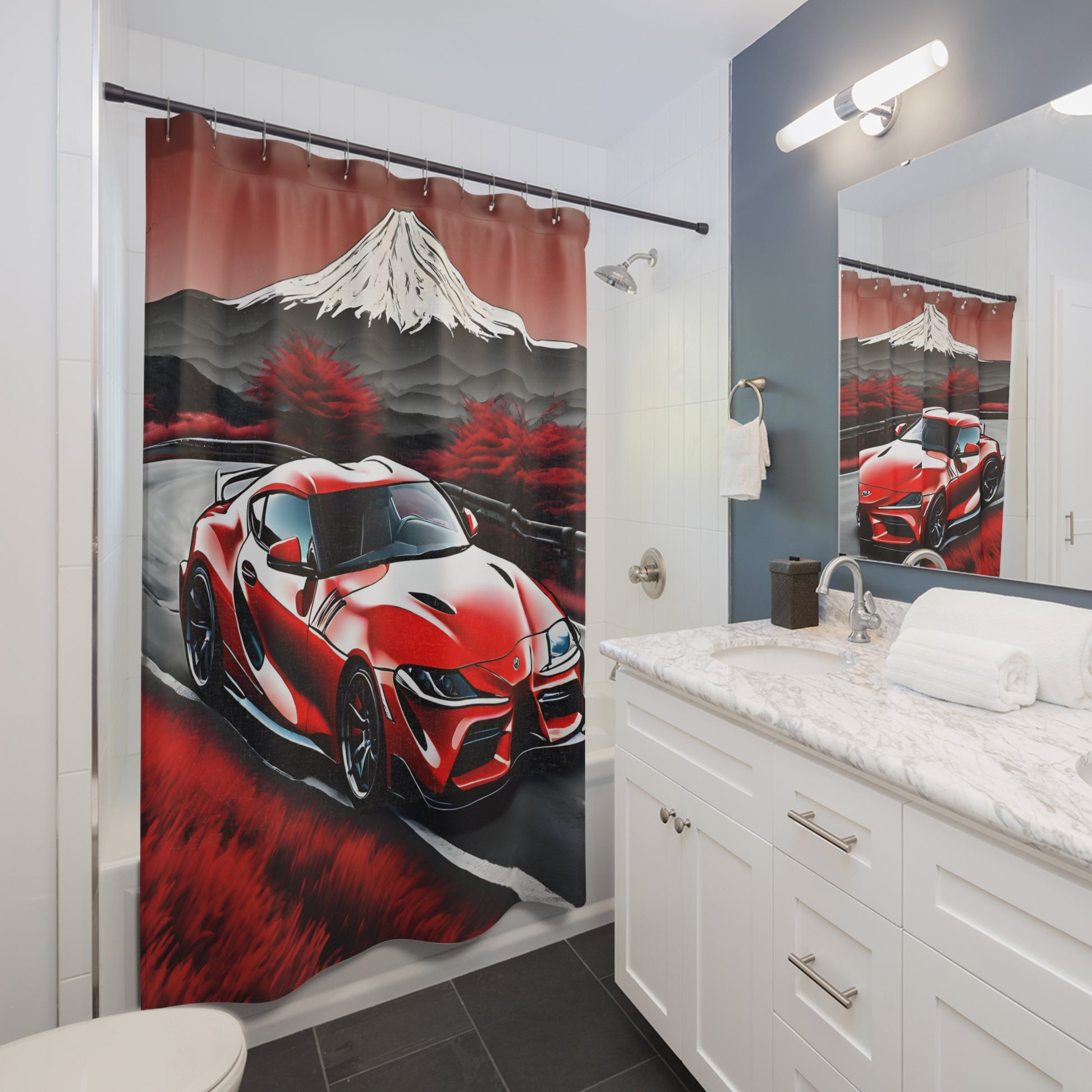 Shower Curtains Printify by The Night Shift Automotive Apparel