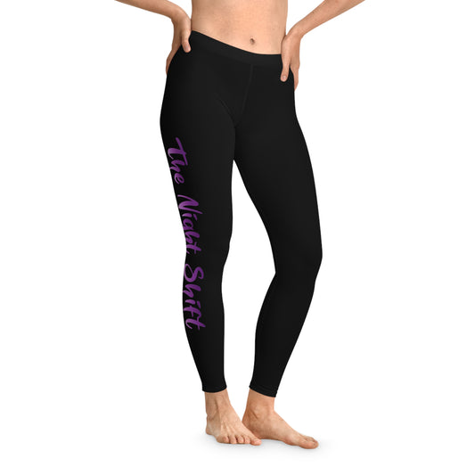 Stretchy Leggings Seam thread color automatically matched to design Printify by The Night Shift Automotive Apparel