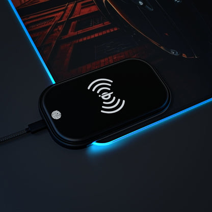 Mitsubishi 3000GT VR4 Street Life-LED Gaming Mouse Pad with Wireless Charging Printify by The Night Shift Automotive Apparel