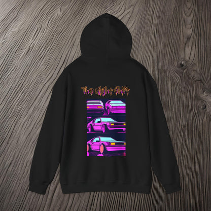 Time Warp Synthwave-Premium, Ultra Soft Unisex Hoodie Printify by The Night Shift Automotive Apparel
