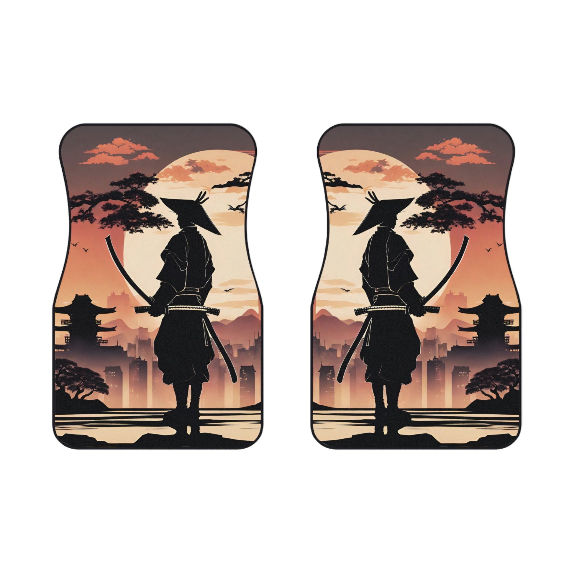 The Way Of The Samurai-Premium, High Quality Car Floor Mats (Set of 2 Front Floor Mats) 2x Front mats Printify by The Night Shift Automotive Apparel