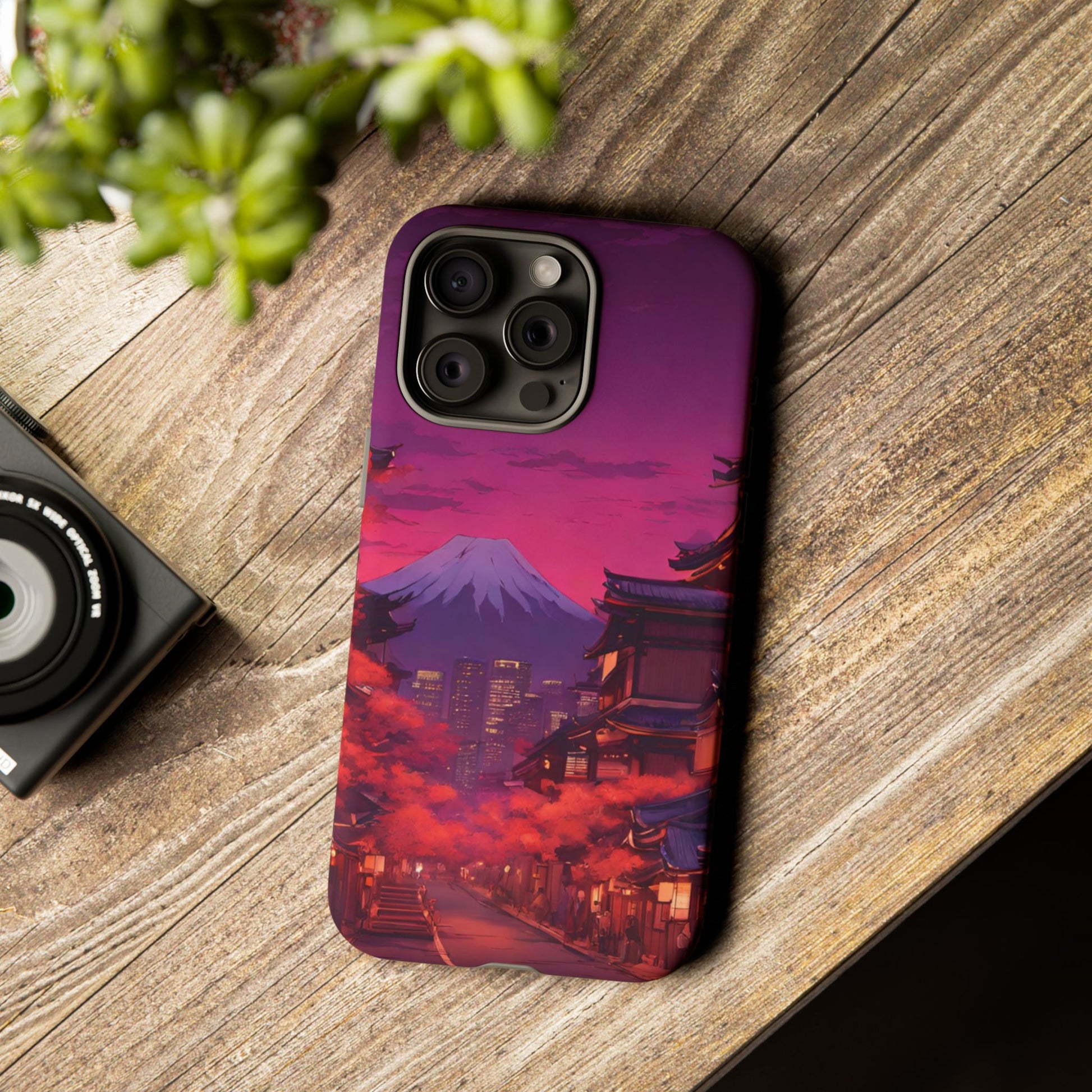 Traditional Japanese Village Countryside-Dual Layer Ultra Tough Phone Case iPhone 15 Pro Max Matte Printify by The Night Shift Automotive Apparel