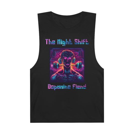 Dopamine Fiend - Premium Unisex Barnard Tank Top Black Printify by The Night Shift Automotive Apparel