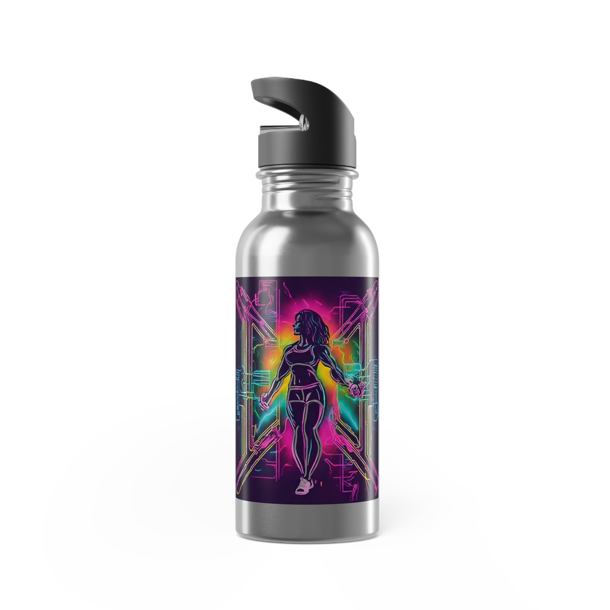 Stainless Steel Water Bottle With Straw, 20oz Printify by The Night Shift Automotive Apparel