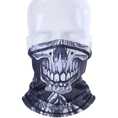 Skull Bandana Fleece Neck Gaiter Half Face Mask