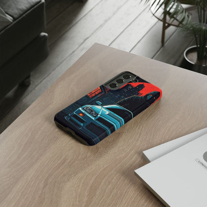 Nissan Skyline R34 Street Life-Dual Layer Ultra Tough Phone Case Samsung Galaxy S22 Matte Printify by The Night Shift Automotive Apparel
