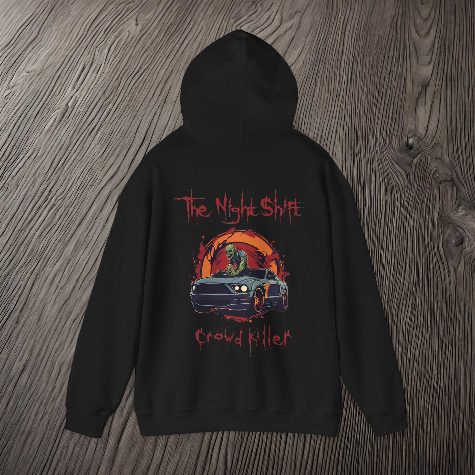 Crowd Killer Zombie Mustang-Ultra Soft, Premium Hoodie Printify by The Night Shift Automotive Apparel