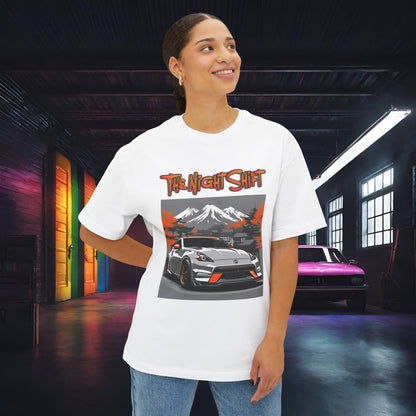 Nissan 370z Nismo- Premium, Ultra Soft Unisex Oversized Boxy Tee Printify by The Night Shift Automotive Apparel
