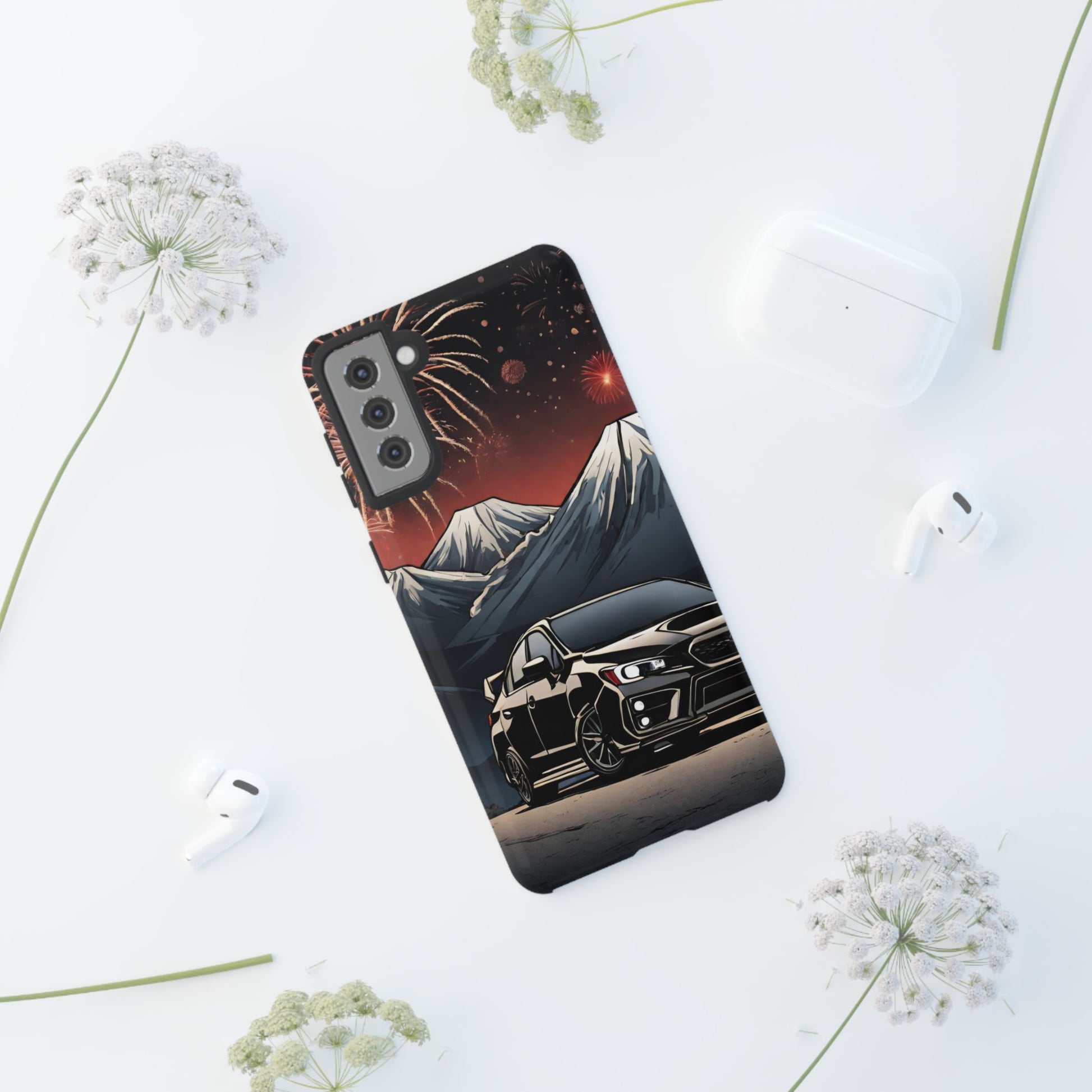 Subaru WRX/STI Fireworks-Dual Layer Ultra Tough Phone Case Printify by The Night Shift Automotive Apparel