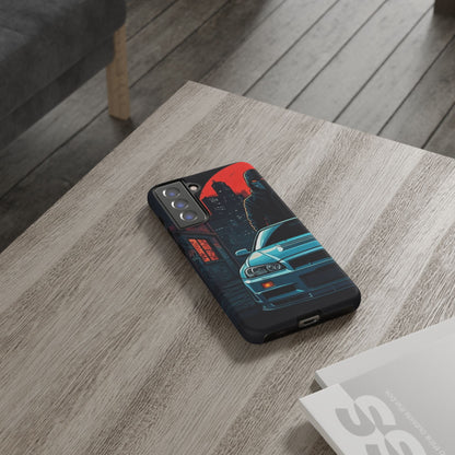 Nissan Skyline R34 Street Life-Dual Layer Ultra Tough Phone Case Samsung Galaxy S21 FE Matte Printify by The Night Shift Automotive Apparel