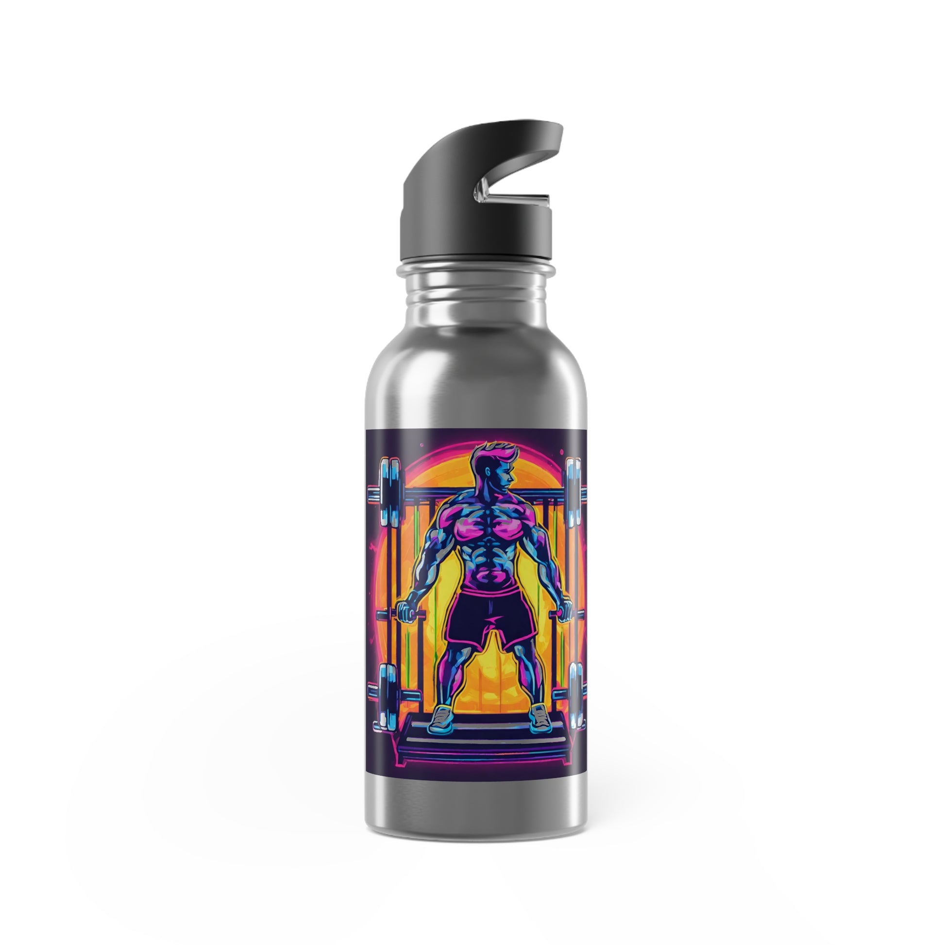 Stainless Steel Water Bottle With Straw, 20oz Printify by The Night Shift Automotive Apparel