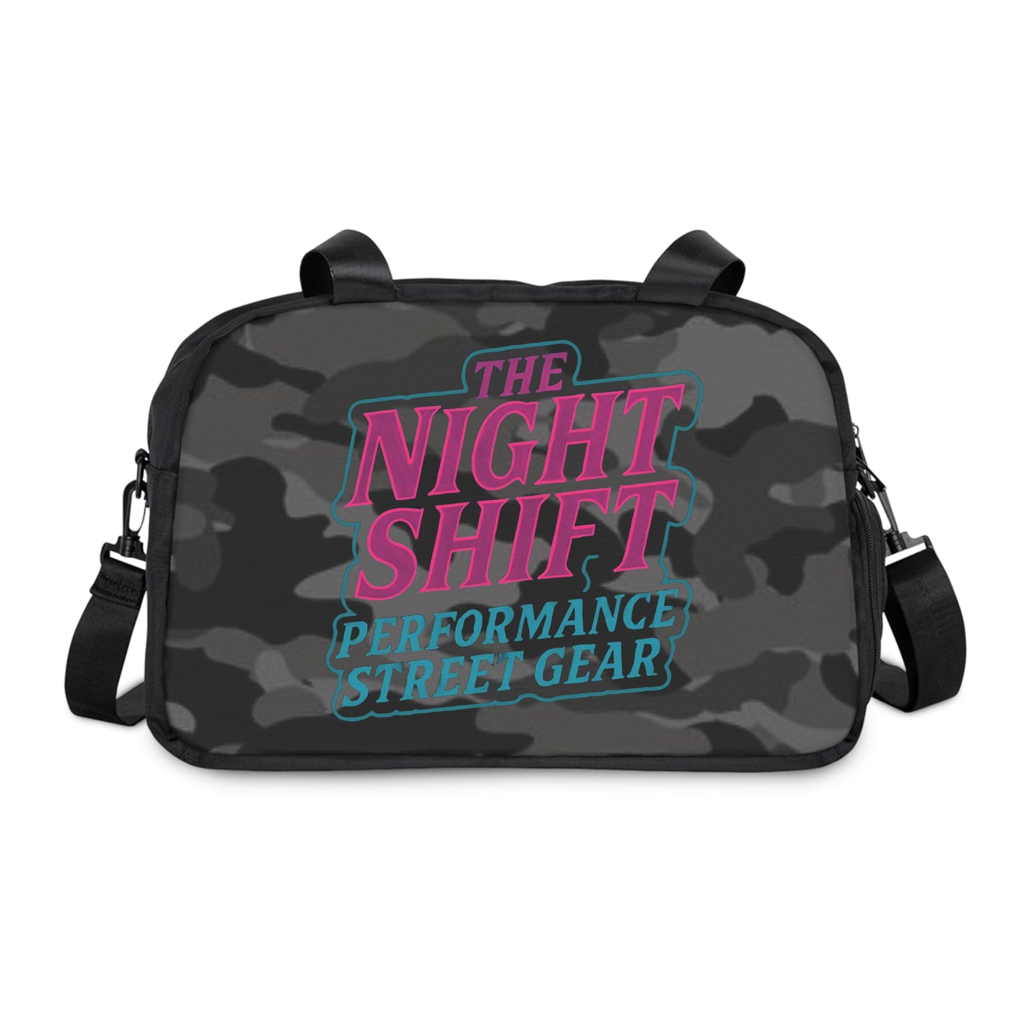 Gym & Fitness Handbag 12.4" x 13.3" Black Printify by The Night Shift Automotive Apparel