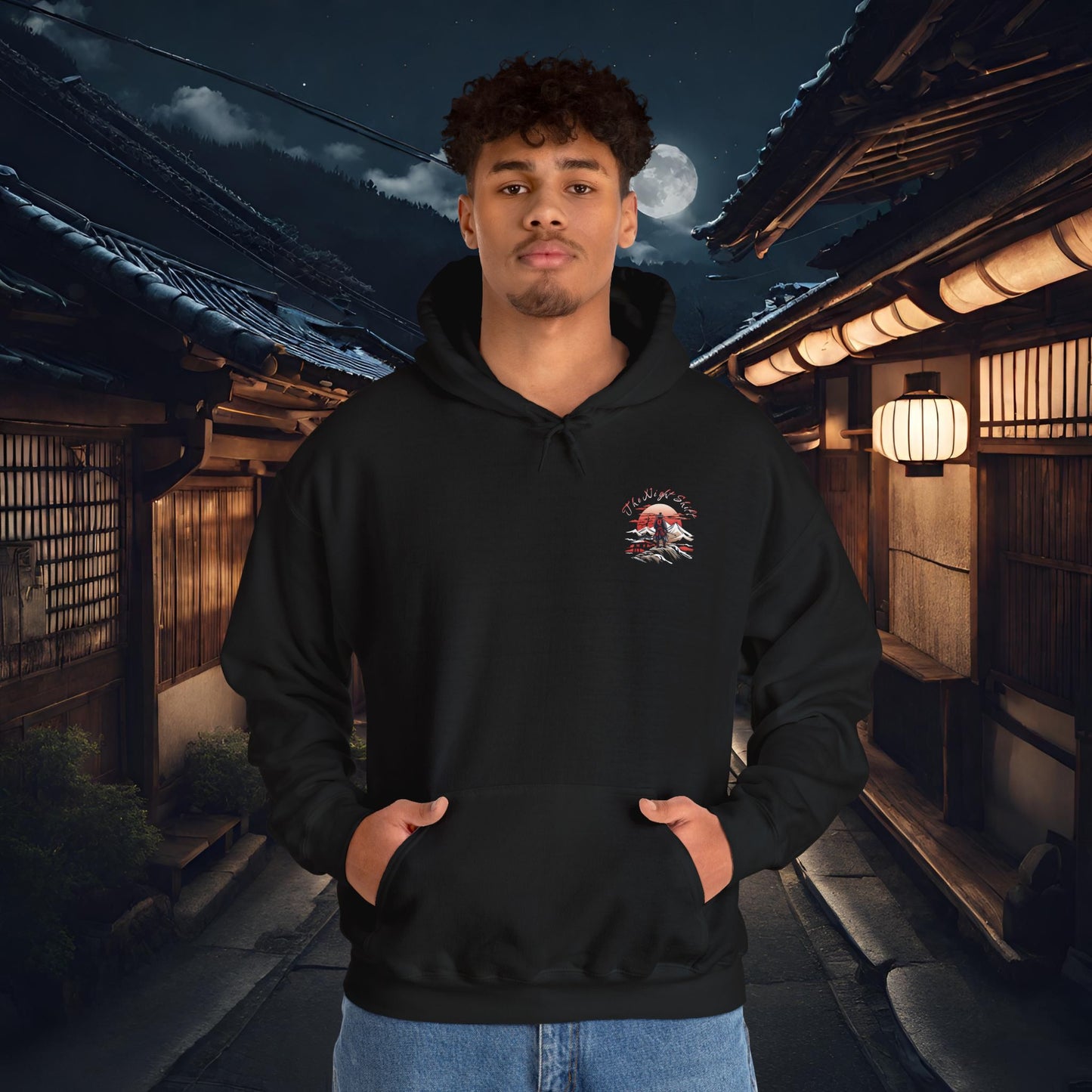 Samurai-Ultra Soft, Premium Hoodie Printify by The Night Shift Automotive Apparel