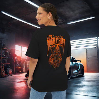 Grim Reaper-Premium, Ultra Soft Unisex Oversized Boxy Tee Printify by The Night Shift Automotive Apparel