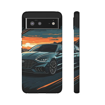 Hyundai Sonata-Sunset Drive-Dual Layer Ultra Tough Phone Case Printify by The Night Shift Automotive Apparel
