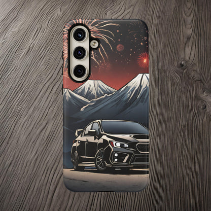 Subaru WRX/STI Fireworks-Dual Layer Ultra Tough Phone Case Samsung Galaxy S24 Plus Matte Printify by The Night Shift Automotive Apparel