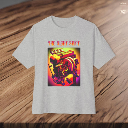 3S-GE ITB Synthwave-Premium, Ultra Soft Unisex Oversized Boxy Tee Printify by The Night Shift Automotive Apparel