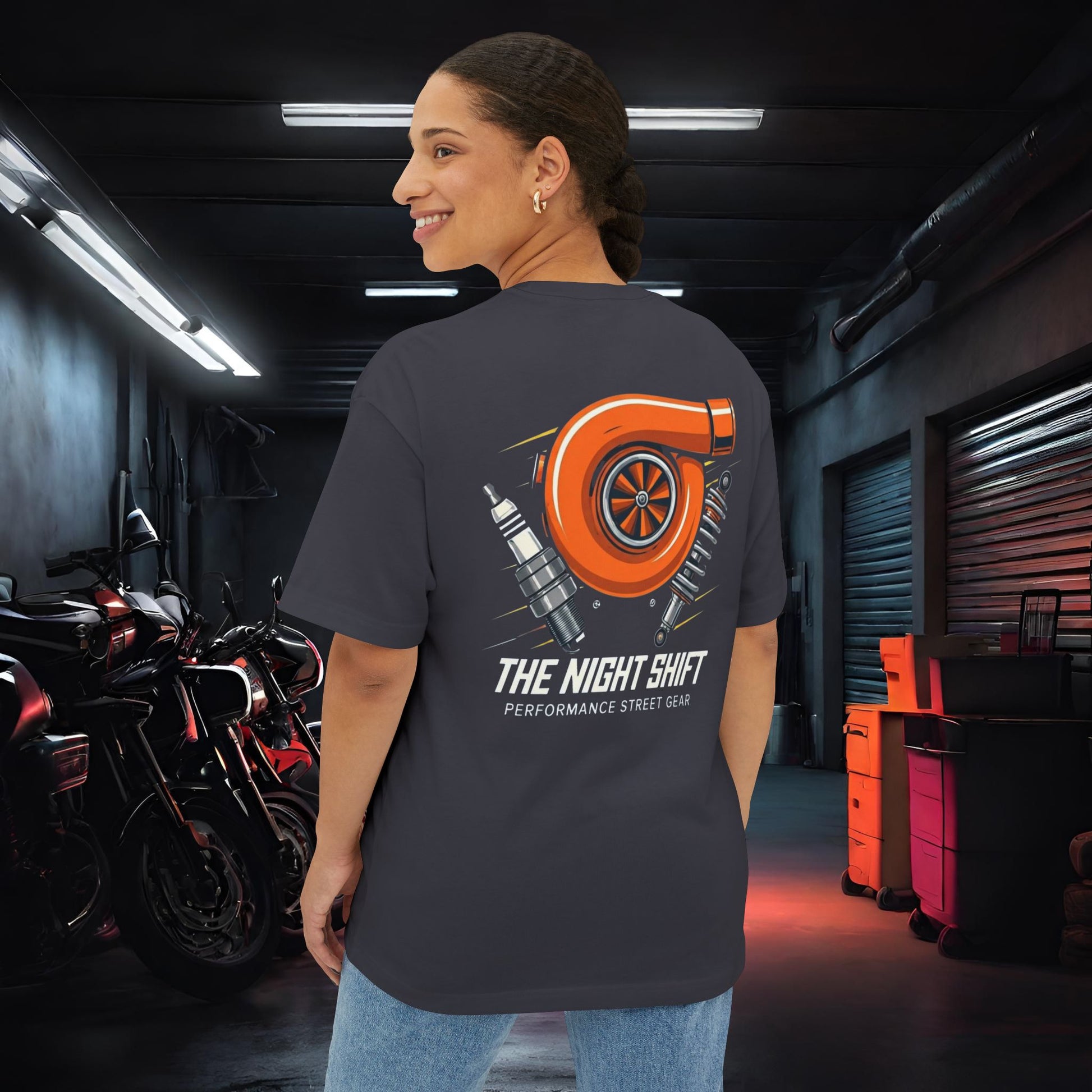 The Night Shift Essentials-Ultra Soft, Premium Unisex Oversized Boxy Tee Printify by The Night Shift Automotive Apparel