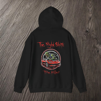 Tire Killer Zombie Corvette-Ultra Soft, Premium Hoodie Printify by The Night Shift Automotive Apparel