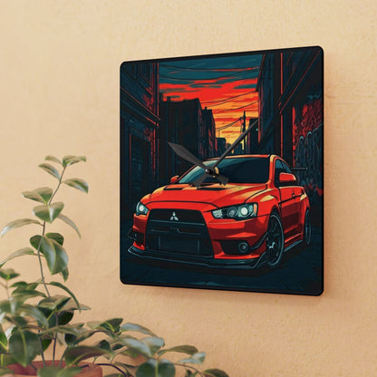 Mitsubishi Lancer Evo X Street Life-Acrylic Wall Clock