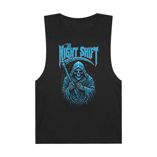 The Night Shift Reaper - Premium Unisex Barnard Tank Top Black Printify by The Night Shift Automotive Apparel