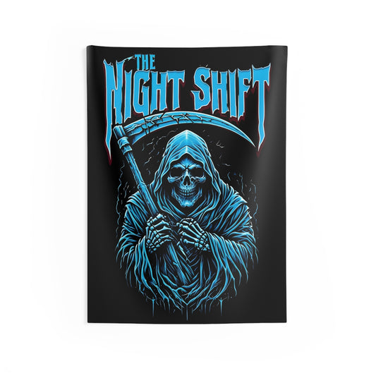The Night Shift Reaper Indoor Wall Tapestries - Shop Banner 26" × 36" Printify by The Night Shift Automotive Apparel