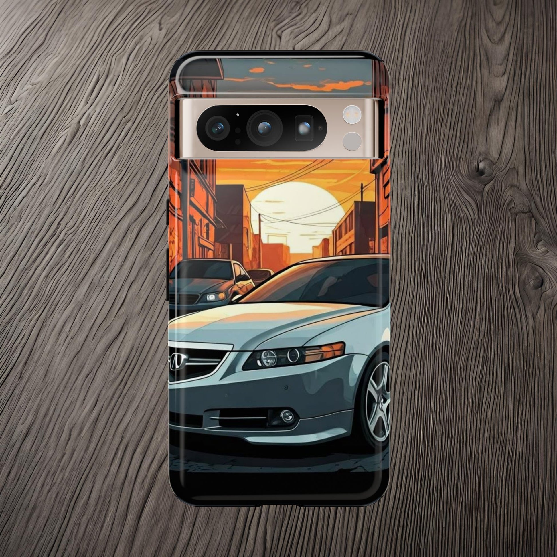 Acura TL Street Life-Dual Layer Ultra Tough Phone Case Google Pixel 8 Pro Glossy Printify by The Night Shift Automotive Apparel